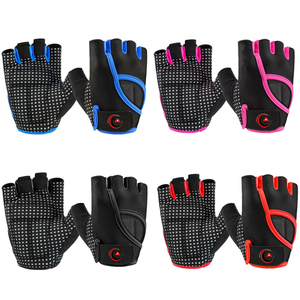 Guantes deportivos ligeros de cuero transpirables de medio dedo para hombre, para entrenamiento, bicicleta, ciclismo, gimnasio, ejercicio, empuñaduras de mano - Product Image 6
