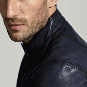 Chaqueta de Cuero Genuino de Primera Calidad para Hombre, Corte Clásico, Estilo Urbano, Cierre de Cremallera, Prenda Exterior Elegante - Product Image 5