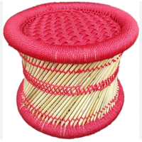 Pouf en rotin de bambou naturel à prix de gros, léger et durable pour jardin, chambre, salon, entrée