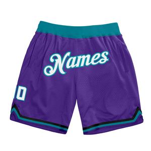 Industrie Direct Engro Sportswear Short de basket-ball authentique confortable à rayures blanches royales personnalisées blanc-bleu clair - Product Image 3