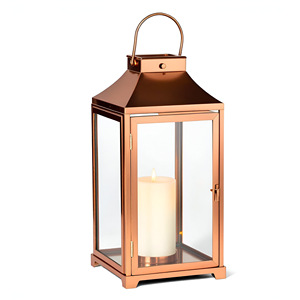 Linterna de metal y vidrio para jardín al aire libre, linterna de metal decorativa para interiores en casa de vacaciones antigua disponible, linternas blancas y negras - Product Image 6