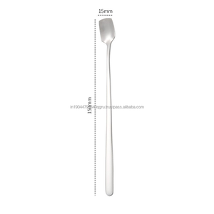 Cuillère à mélanger élégante à long manche en acier inoxydable multicolore - Product Image 3