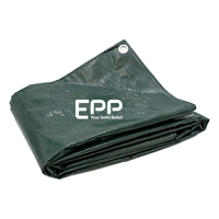 Bâche tissée robuste en PE imperméable de 250 g/m² de couleur verte, fabriquée au Vietnam, pour tentes et pisciculture