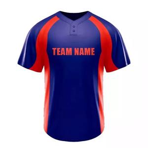 Vente en gros 100% Polyester Baseball Jersey Softball Chemises Couleurs Personnalisées Imprimé Respirant Haute Qualité Uniforme Adultes Sportswear - Product Image 2