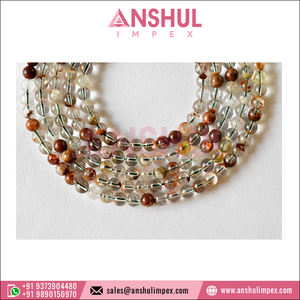 Hebras de cuentas redondas de ludiolita de la más alta calidad para prácticas curativas y fabricación de joyas de proveedor indio, novedad de 2024 - Product Image 6