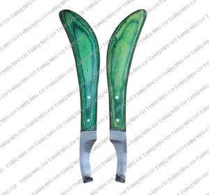 Cuchillo para pezuñas de acero inoxidable con agarre fuerte, herramienta para cortar pezuñas de mano izquierda y derecha, cuchillos para pezuñas de TARIQ MFG CO CE ISO EU, novedad - Product Image 6