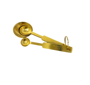 Cuillères à mesurer personnalisées avec manche en métal Nouveau design Cuillères à mesurer plaquées or pour la maison Ustensiles de cuisine - Product Image 2