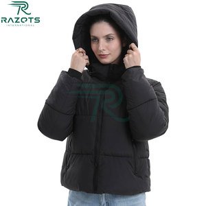 <b>Women's</b> Long Waterproof Breathable Casual Coat Button Decoration Hooded <b>Packable</b> Elegant Winter Woven Fabric Cotton/Bamboo - Product Image 2