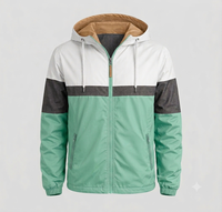 Veste coupe-vent unisexe de haute qualité, personnalisée, écologique, imperméable, durable, style streetwear, à capuche, best-seller
