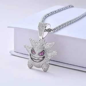 Moissanite CZ Pave Solitaire Pistol Gun <b>Pendant</b> <b>for</b> <b>Men</b> Hip Hop Jewelry Necklace - Product Image 2