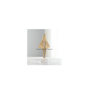 Attractive Look Wholesale Decorative Sculpture Gold Color Unique Design Handmade Tabletop Admirable <b>Objects</b> for Office and Home - Product Image 1