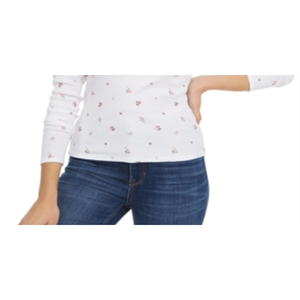 Magliette Henley Bianche Ultra Flirt Junior Taglia X-Large in Tessuto Lavorato a Maglia con Bordo Smerlato - Product Image 6