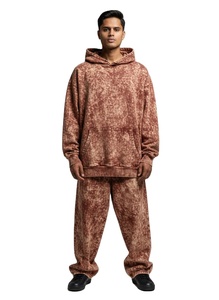 Sudadera con Capucha Personalizada de Algodón 100% Pesado, Unisex, Oversize, con Lavado Ácido, Estilo Vintage, Efecto Desgastado y Decolorado por el Sol, para Streetwear - Product Image 1