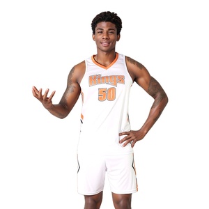 High Quality <b>Basketball</b> Uniform Comfortable Breathable 100% Polyester Anti-Bacterial Sublimation Printed Plus <b>Size</b> Sets Sports - Product Image 1