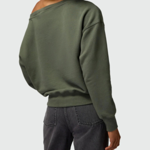 Sudadera de hombro para mujer con capucha, precio al por mayor, calidad pesada, logotipo personalizado impreso, la mejor calidad, sudadera de talla grande - Product Image 2