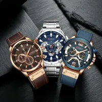Montre pour homme CURREN 8363 8291 8329 8402 8442 Chronographe en acier et cuir, étanche, quartz, série sport et affaires