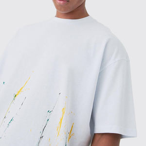 เสื้อยืดผู้ชายขนาด150กรัมรุ่นเฮฟวี่เวทบ็อกซี่ฟิตเนสผ้าคอตตอนผ้าถัก100% พิมพ์โลโก้ได้ตามต้องการ - Product Image 4