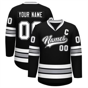 Hot Color Ice Hockey Jersey v <b>Neck</b> Quick Dry Ice Hockey Jersey Breathable Heavy 100% Polyester Ice Hockey Jersey - Product Image 5