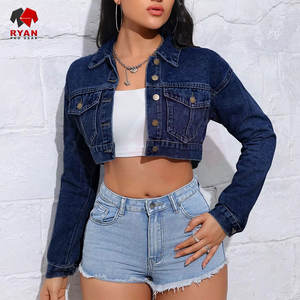 Veste en jean pour femme avec surpiqûres de qualité supérieure, boutons durables et une coupe décontractée confortable - Product Image 3
