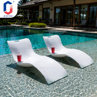 Chaise longue de jardin moderne avec coussin en éponge confortable, anti-UV, structure antirouille, pour piscine, jardin, villa, chaise de relaxation