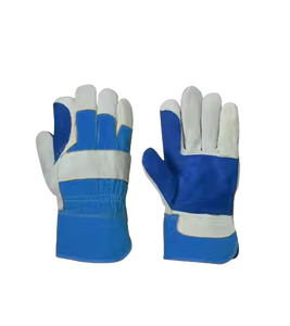 ถุงมือทำงานหนังวัวแยกนิ้วถุงมือนิรภัยป้องกันมือสำหรับปืนไรเฟิลจากแคนาดา - Product Image 4