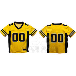 Maillot de football américain à coupe extensible avec col côtelé et manches Maillot de football américain avec coupe moderne et options de couleur - Product Image 1