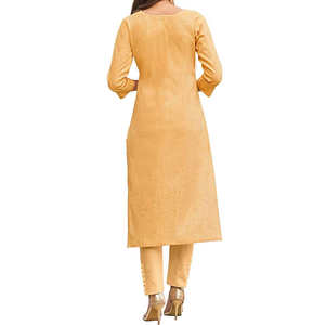 Vestido informal de lino pakistaní estampado para mujer al por mayor indio de alta calidad Shalwar Kameez todas las estaciones colores personalizados lavables - Product Image 2