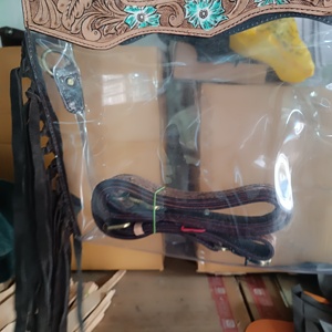 กระเป๋าหนังแท้สไตล์โบฮีเมียนสไตล์ตะวันตกกระเป๋าสะพายข้างแบบใสมีโลโก้ตามสั่ง - Product Image 3