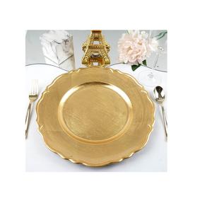 Vaisselle en gros assiettes à dîner en or assiette de chargeur décorative bon marché pour assiette de nourriture de mariage Design personnalisé disponible - Product Image 1