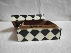 Caja organizadora clásica con incrustaciones de resina, solución de regalo y almacenamiento de joyas hechas a mano de Tradebyd - Product Image 5