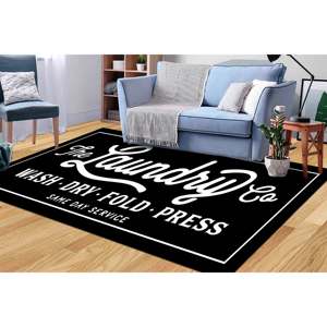 Tapis imprimé : Design moderne pour buanderie, chambre d'enfant et entrée tendance, tapis fin non tissé - Product Image 2