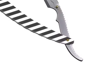 Maquinilla de afeitar de borde recto de acero inoxidable, afeitadora plegable, navaja de barbero, Mango metálico, maquinilla de afeitar para eliminación de barba y vello facial - Product Image 5