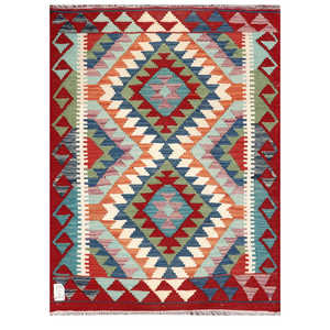 Alfombra Kilim de Maimana, Afganistán, 113 x 84 cm, Pieza Decorativa para Pared - Product Image 1