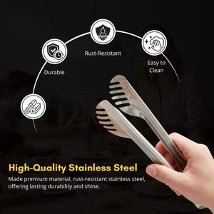 Pince à aliments en acier inoxydable Offres Spéciales nouilles salade pince à spaghetti pince à pâtes pinces à pâtes avec poignée confortable vente en gros - Product Image 2