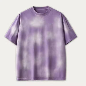 Camisetas de alta calidad 100% algodón Sun Faded manga corta Camiseta cuello redondo de gran tamaño para hombres logotipo personalizado - Product Image 1