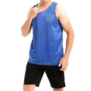 Ensembles de maillots de basketball respirants et réversibles en maille de haute qualité, imprimés par transfert thermique, 160g, pour hommes, vente en gros, dernier style - Product Image 5