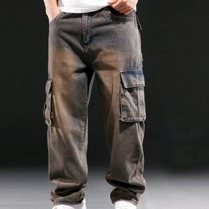 เครื่องแต่งกายแนวสตรีทของผู้ชายกางเกงยีนส์ขายาวเข้ารูปผ้ายีนส์ผ้ายืดปักลายย้อนยุคกางเกงยีนส์ทรงตรงฤดูร้อนฤดูหนาว - Product Image 4