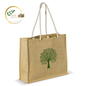 กระเป๋าผ้าใบช็อปปิ้งเป็นมิตรต่อสิ่งแวดล้อมกระเป๋าผ้าปอกระเจาผ้ากระสอบทนทานสิ่งทองานทำมือดีไซน์โลโก้ตามสั่ง - Product Image 1