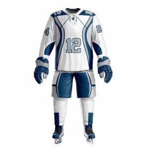 Ensemble d'uniformes de hockey sur glace pour adultes de haute qualité, personnalisés ODM/OEM, les plus vendus, avec nom d'équipe personnalisé, prix d'usine en gros, vêtements de sport - Product Image 1