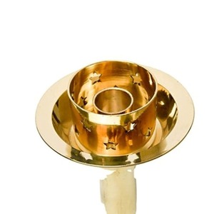 เชิงเทียนทองเหลืองบริสุทธิ์สำหรับตกแต่งห้องสวดมนต์ตกแต่งบ้าน - Product Image 4