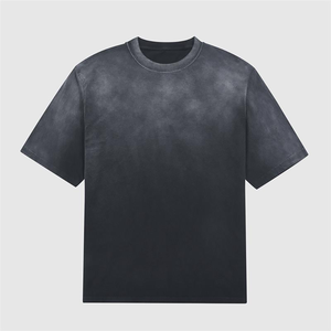 T-shirts vintage surdimensionnés pour hommes, 100 % coton, délavés à l'acide, écologiques, finition délavée à la pierre, logo personnalisé, vente en gros - Product Image 5