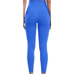 Ladies High Waist Elasticity Leggings <b>Sexy</b> Solid Lightweight Quick-Drying Slim Fitness Pants Breathable Seamless Yoga Running - Product Image 2