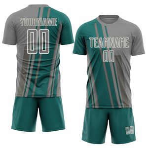 Kit de uniforme de fútbol de alta calidad, venta al por mayor, Conjunto de camiseta y pantalones cortos de fútbol personalizados, ropa de equipo de sublimación de secado rápido, fabricante OEM - Product Image 5