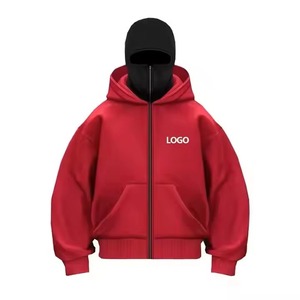 Sudadera con capucha doble de peso pesado para hombre de 350gsm al por mayor 80% Algodón 20% poliéster diseño ajustado en caja con patrón de araña Uso de invierno - Product Image 5