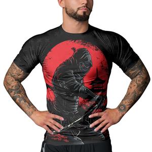 Rashguard de MMA/BJJ de Poliéster/Nailon Transpirable y Antibacteriano, Personalizable con Sublimación de Color OEM y Logotipo Personalizado para Hombre, 220g, Gran Venta - Product Image 4