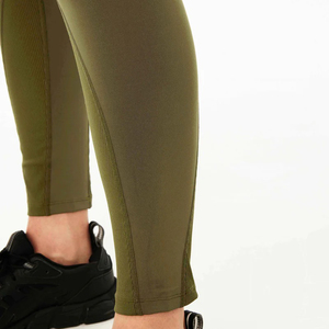 Pantalon de course d'entraînement pour femmes haute taille moyenne sans couture Leggings de gymnastique en soie haute haute haute soie haute haute soie haute haute - Product Image 6