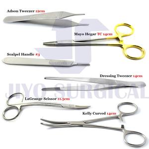 ชุดฝึกเย็บแผลสำหรับทันตกรรมทางการแพทย์สำหรับนักเรียนประกอบด้วยเครื่องมือผ่าตัดและแผ่นซิลิโคนจำลองผิว - Product Image 2