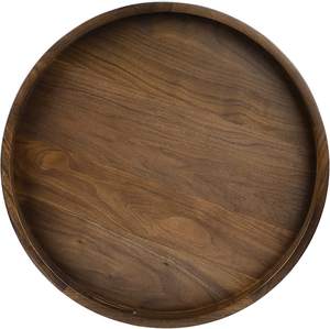 Recién llegado, bandeja de madera de tamaño personalizado con mango de Metal tipo plegado, mesa redonda, bandeja de almacenamiento de madera decorativa, suministros para restaurantes y hoteles - Product Image 5