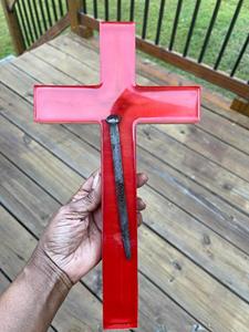 Croix d'église en résine époxy découpée avec des bords lisses et des couleurs vibrantes, de haute qualité - Product Image 2