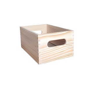 WELL HOME Caja de Almacenamiento Apilable de Pino Macizo 30x20x15cm - Product Image 1